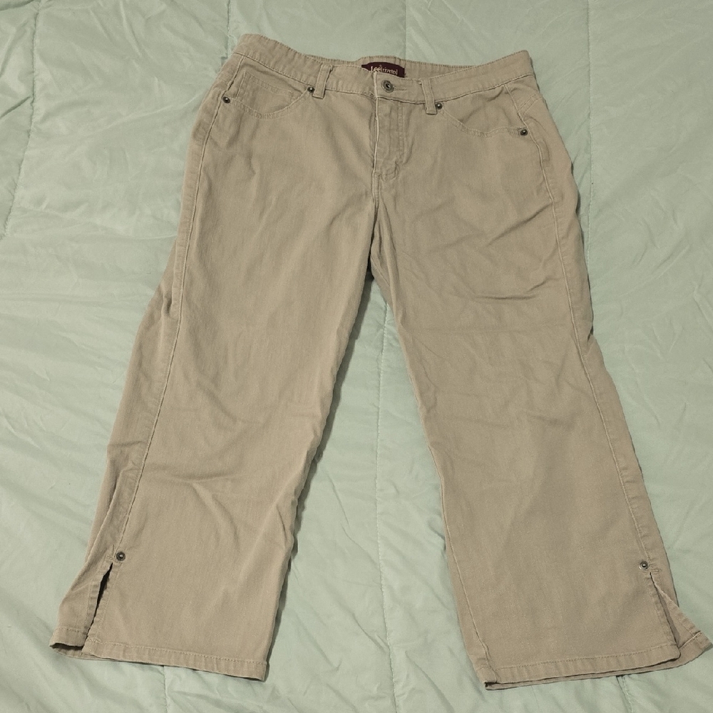 Women's Tan Casual Capri Jeans